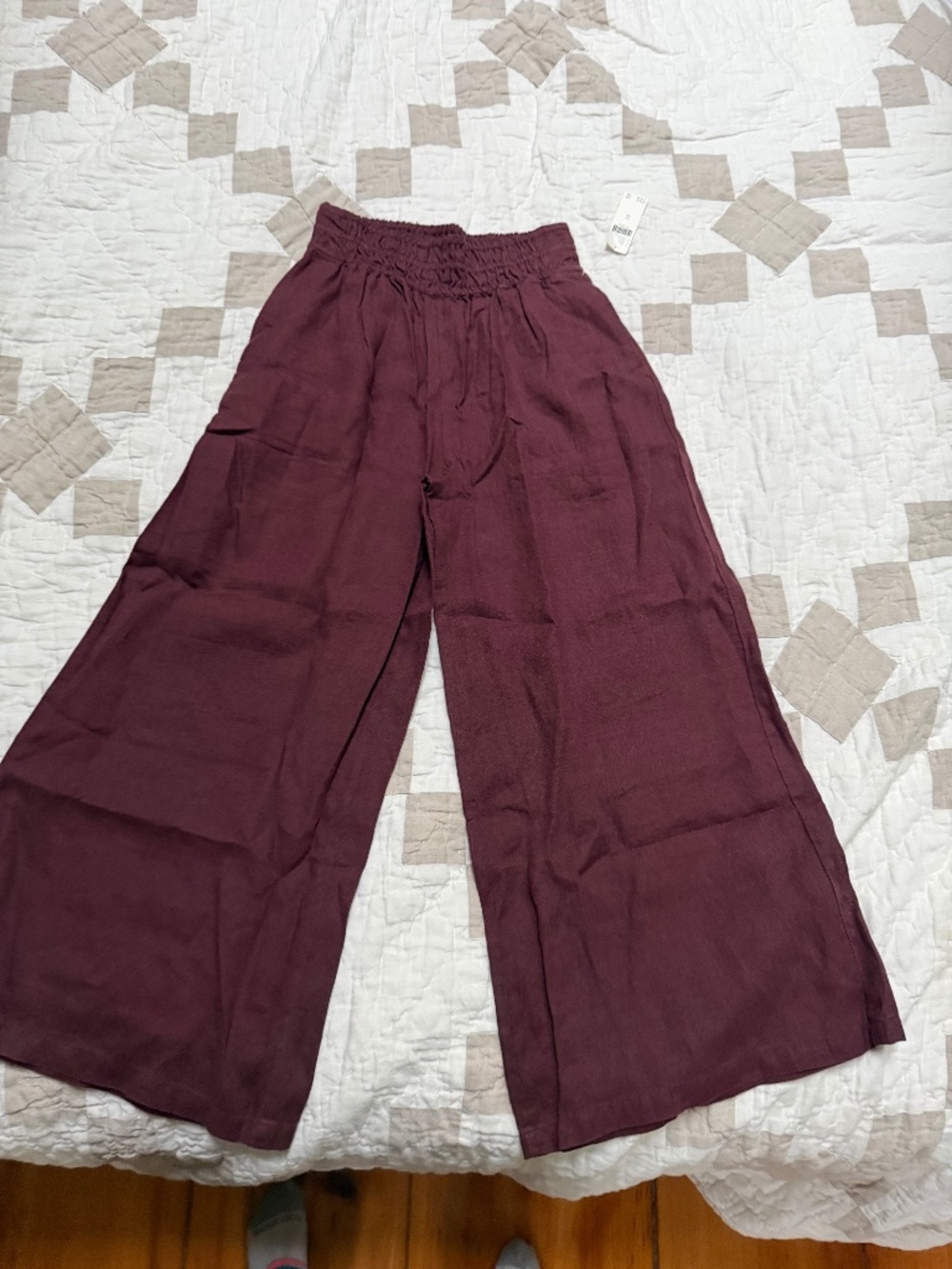 NWT Anthropologie, Somerset, 100% linen pants Brownstone, xs